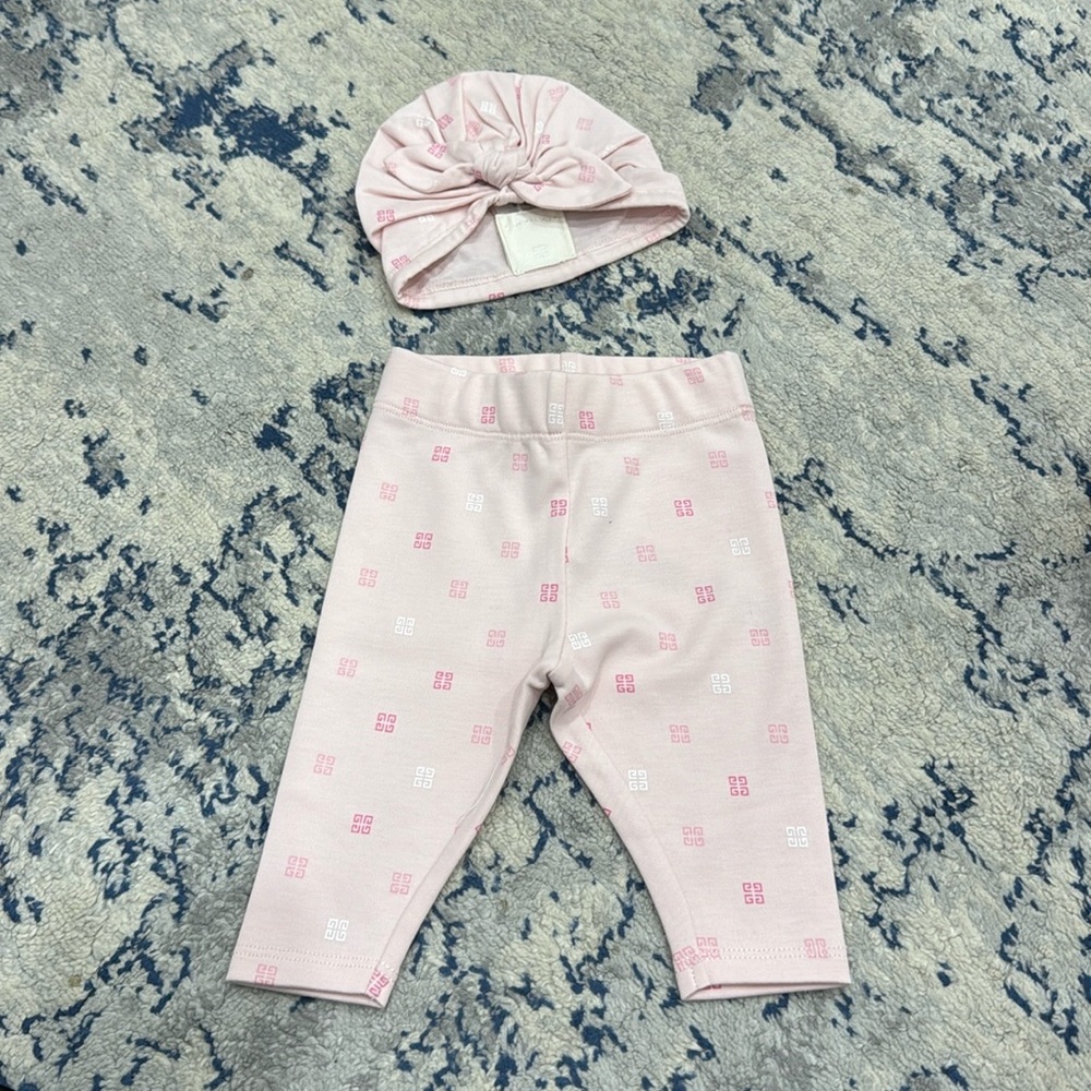 Givenchy Pink and White Kids Leggings Set